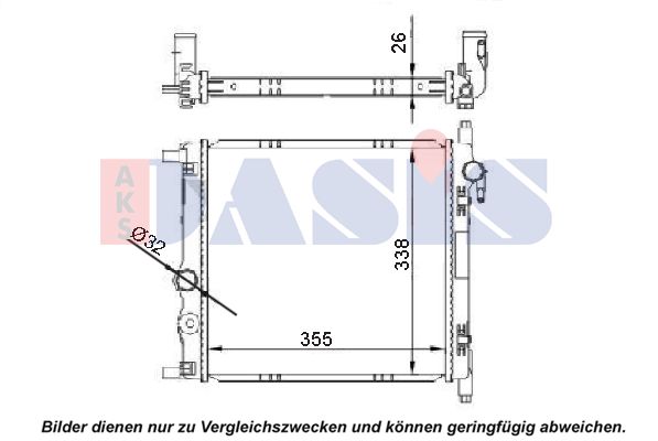 AKS DASIS Radiaator,mootorijahutus 040050N